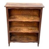 Bibus Louis XV bookcase in solid wood with matt dark oak finish
