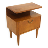 Elm bedside table, Swedish Modern, bodafors, Sweden, 1940