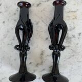 Glass candle holders