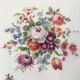 Set 12 plates dessert porcelain flowers and gilding