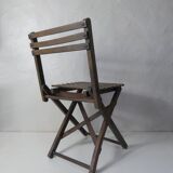 Ancienne chaise pliante en bois pour enfant