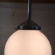 Opaline globe pendant light - mid-20th century