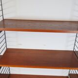 Étagère murale modulaire vintage en teck Nisse String, années 60