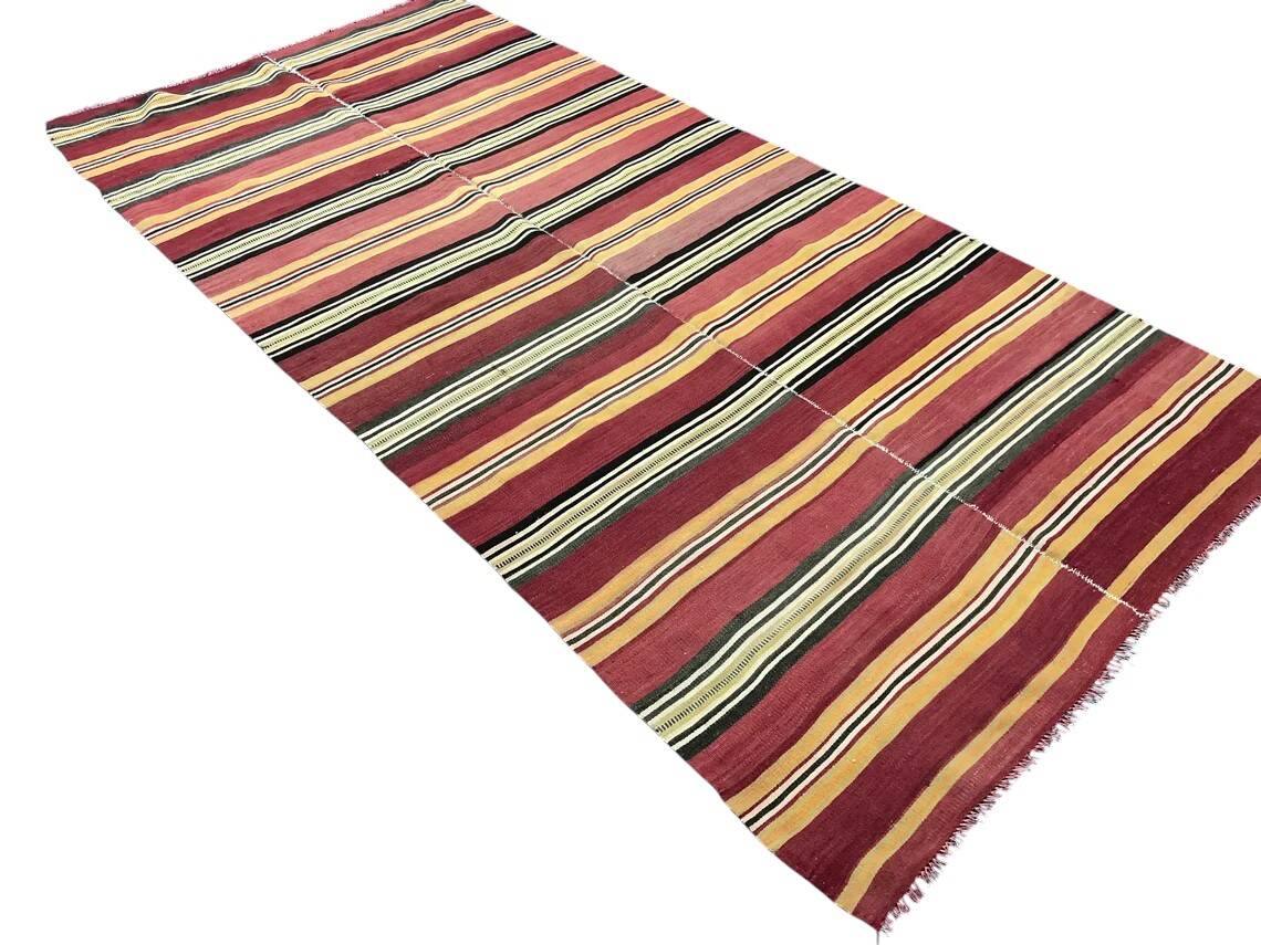 Neutral Oushak Floor Kilim Rug