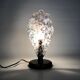 Foliage table lamp in glass and anthracite gray metal. 80 years