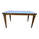 Louis XVI style coffee table in Carrara marble with toupie legs