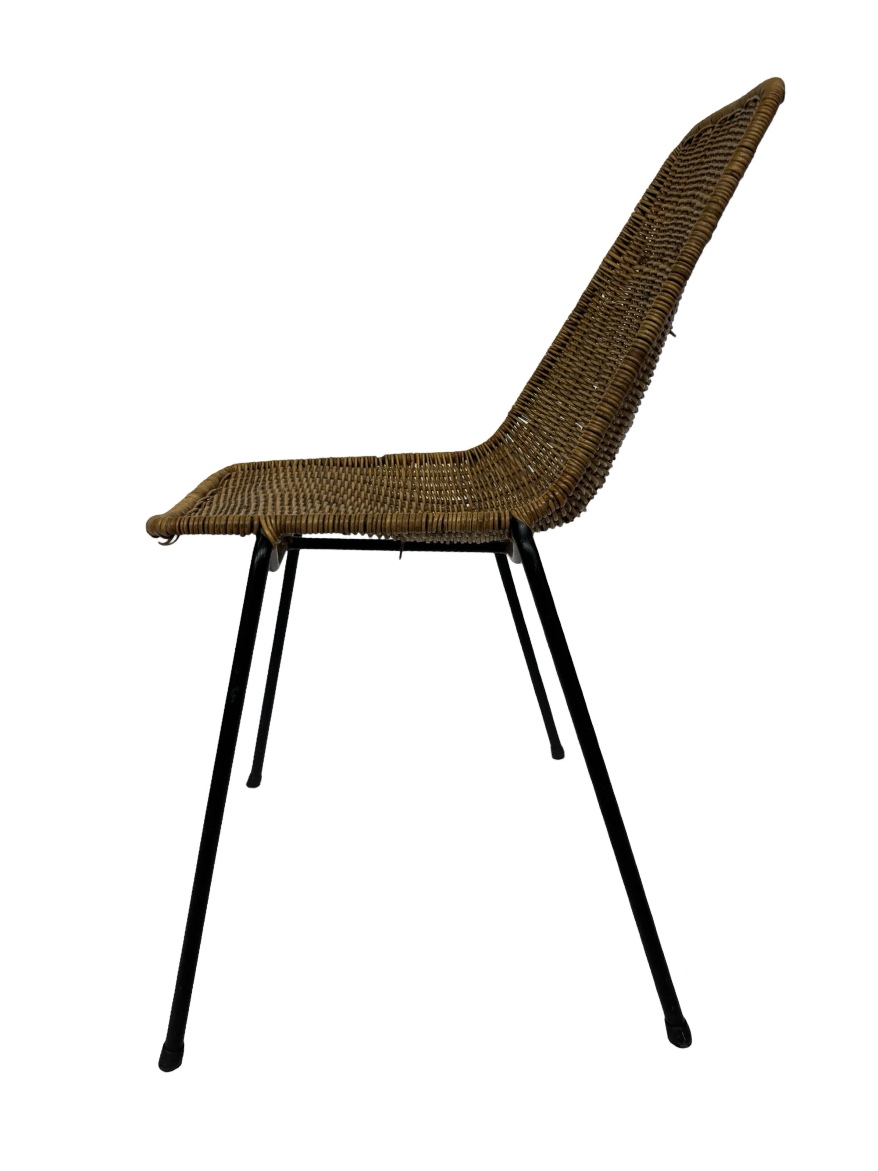 Vintage Rattan Chair Office Chair Gian Franco Legler 1950’S