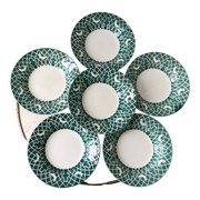 Lot of 6 hollow plates digoin sarreguemines model "leïla" years 30-40