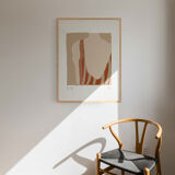 Figurine féminine encadrée giclée tirage d’art 50x70cm