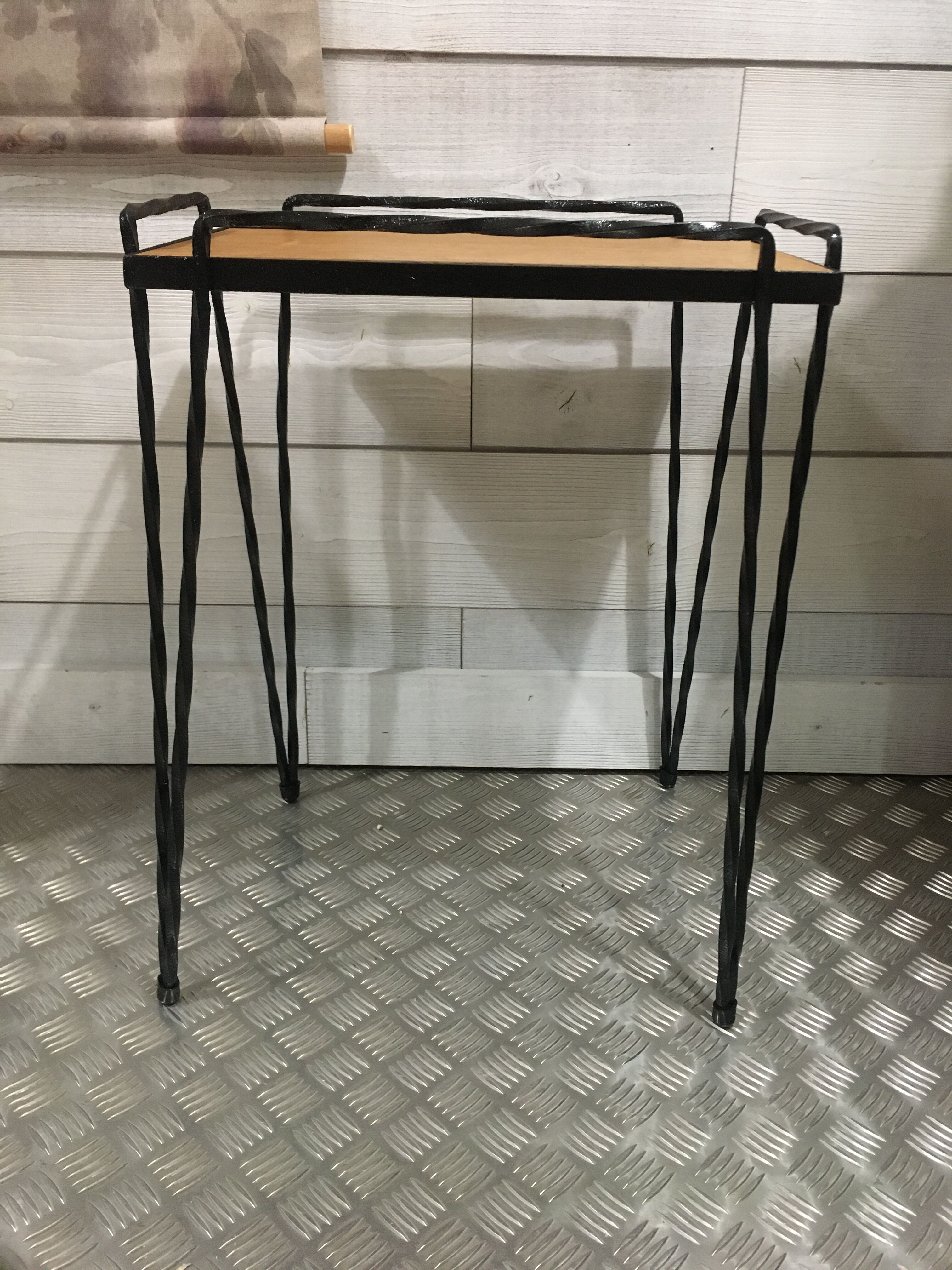 Wrought iron side table