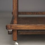 Desserte au thé hollandais moderniste en chêne. Années 1950