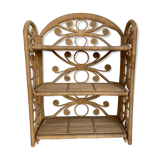 Vintage rattan floor peacock