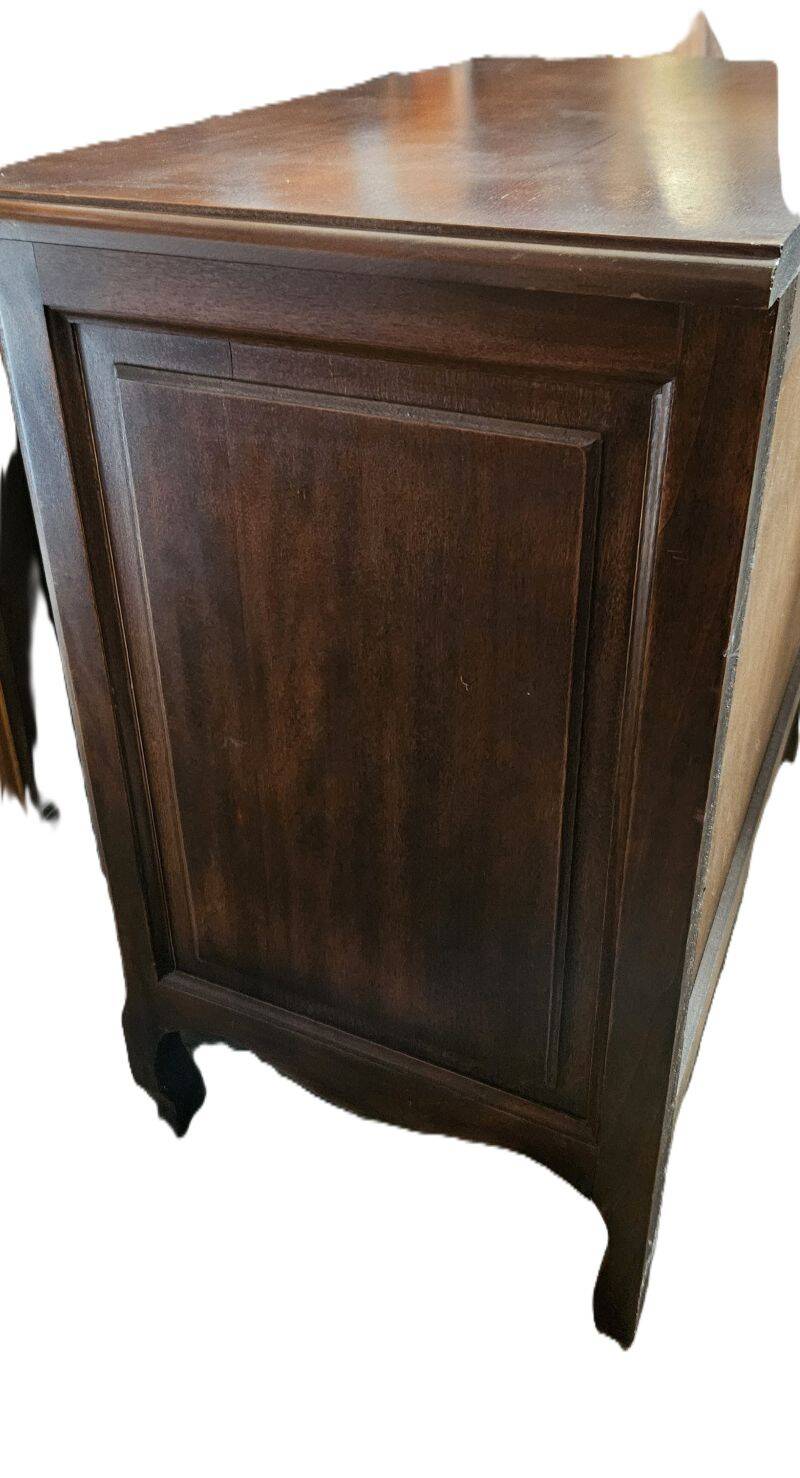 Stained Wooden Chest of Drawers with 3 Drawers