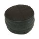 Pouf rond vintage patchwork simili cuir 49 cm