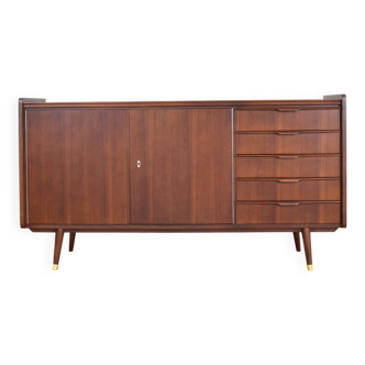 Mid-Century German Walnut Sideboard from Möbelhaus Alfred Hübner, 1960s.