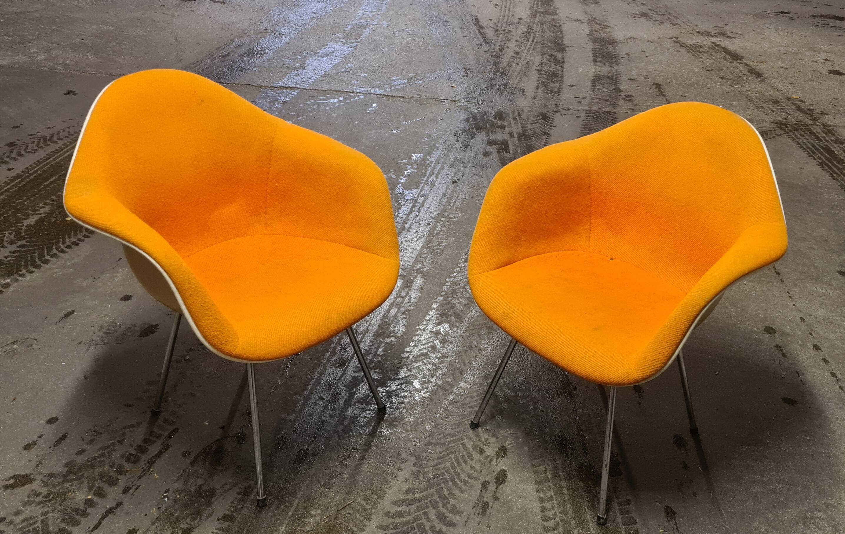 Pair of DAX Eames armchairs for Herman Miller