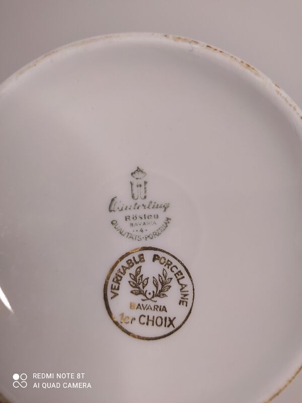 Service à thé ou à café en porcelaine de Bavière