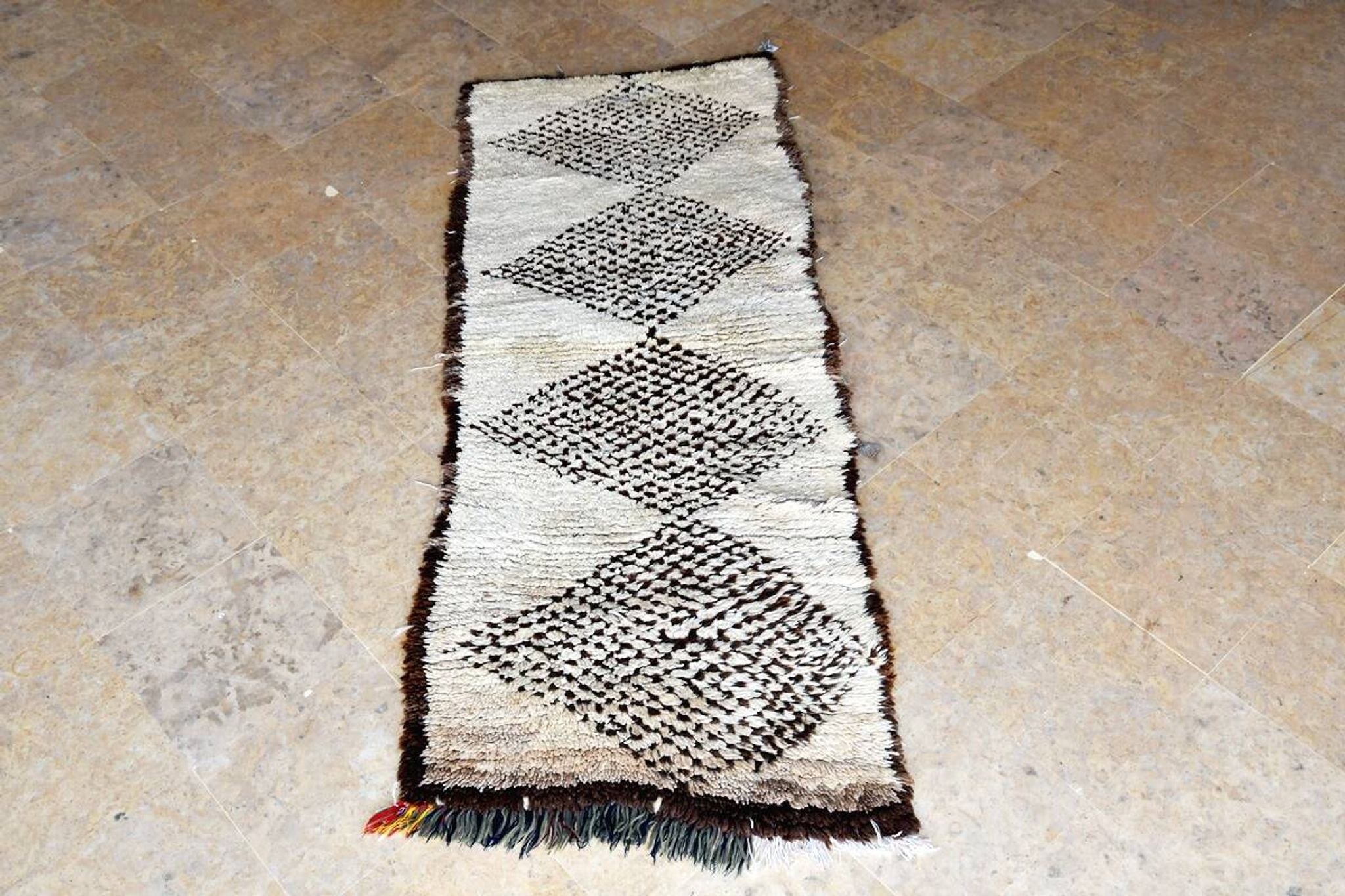 Petit Tapis Beni Ouarain vintage
