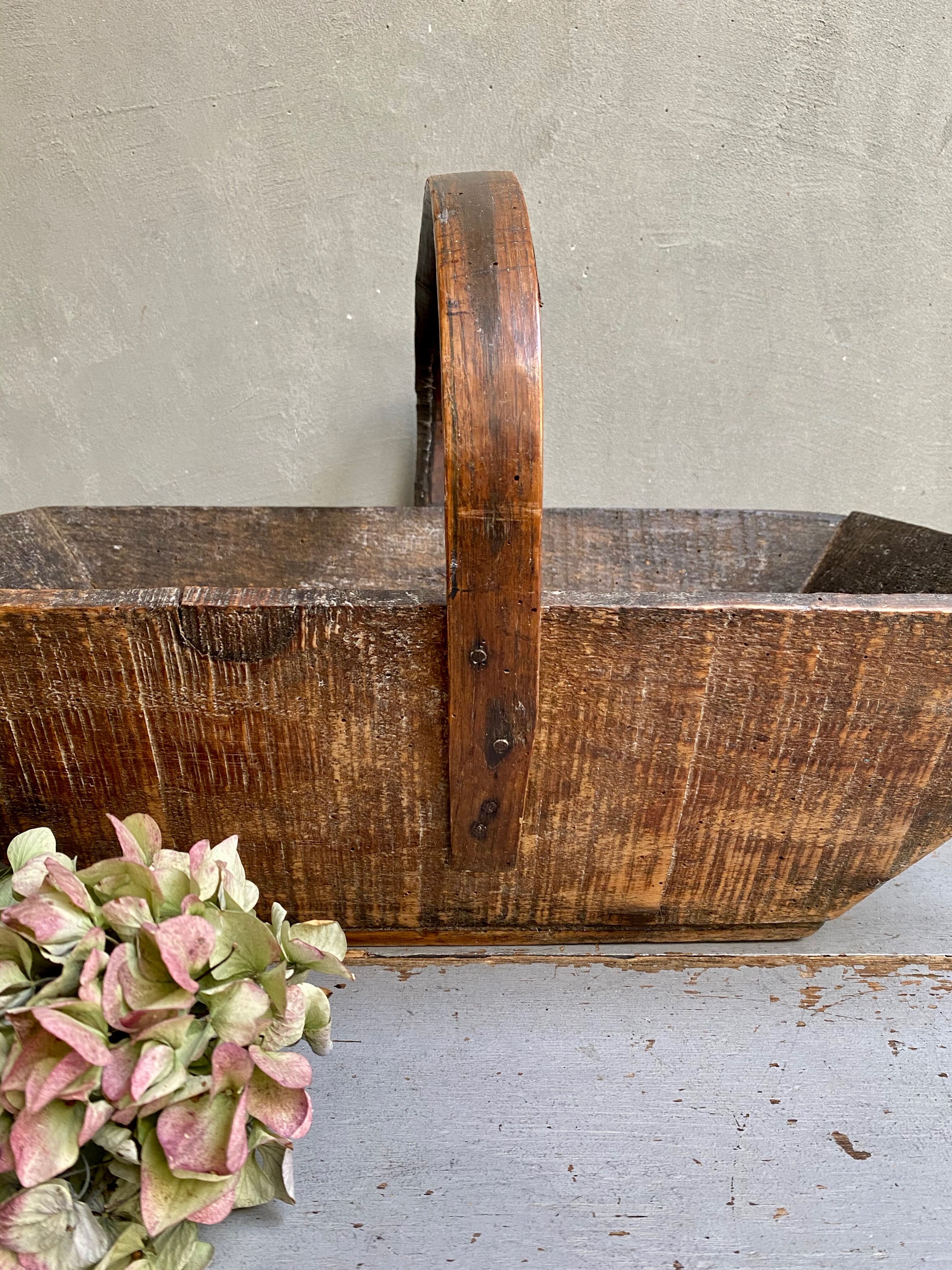 Wooden picking basket