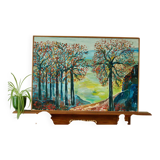 Original vintage Swedish oil on canvas – "Autumn Trees"