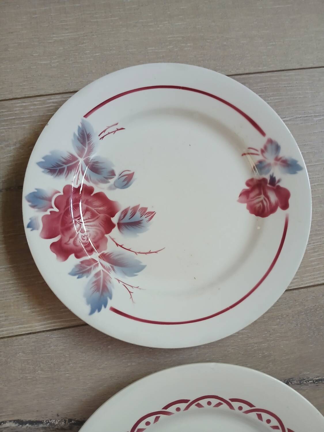 10 assiettes plates anciennes dépareillées