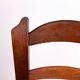 Set of 6 large Brutalist chairs in solid oak from the 1950s.