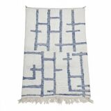 Graphic blue Moroccan rug