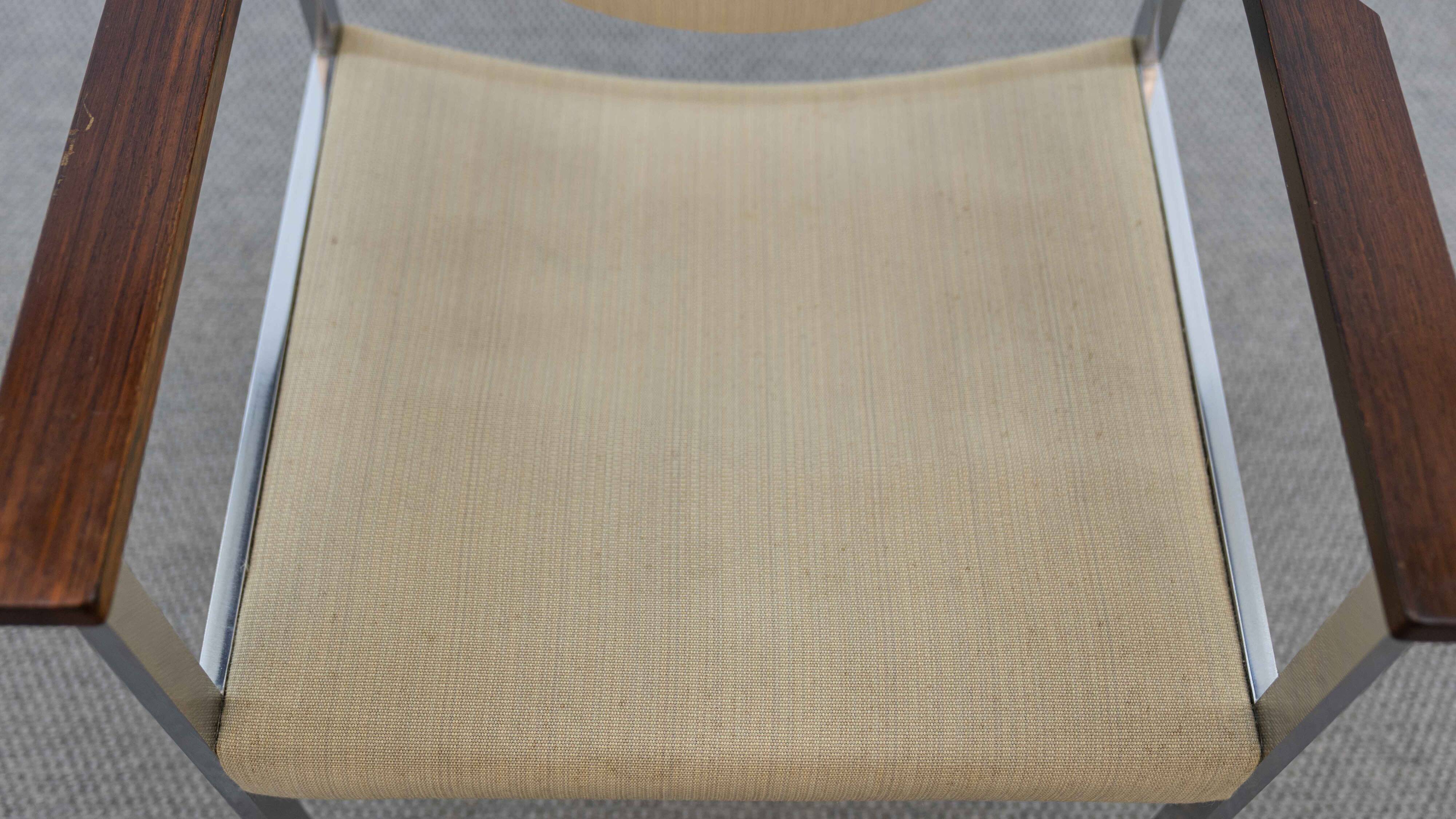 Pair club chairs, model 206 by lübke, 60s