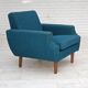 1970s, Danish armchair, original furniture wool, teak wood.