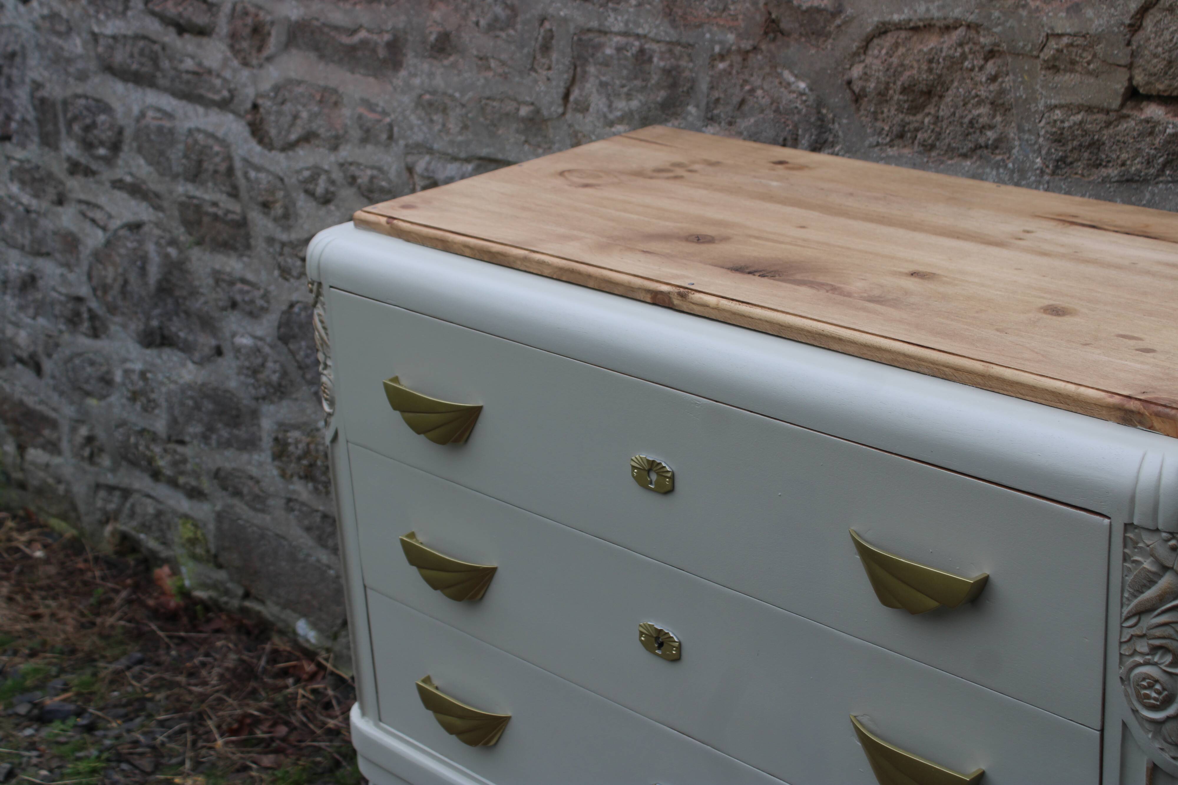 Antique art deco chest of drawers