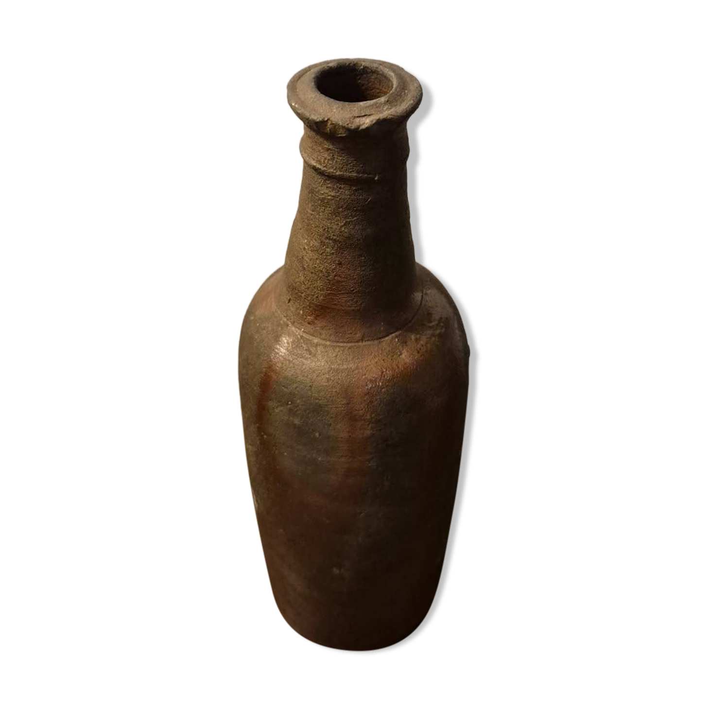 Brown stoneware bottle