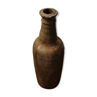 Brown stoneware bottle