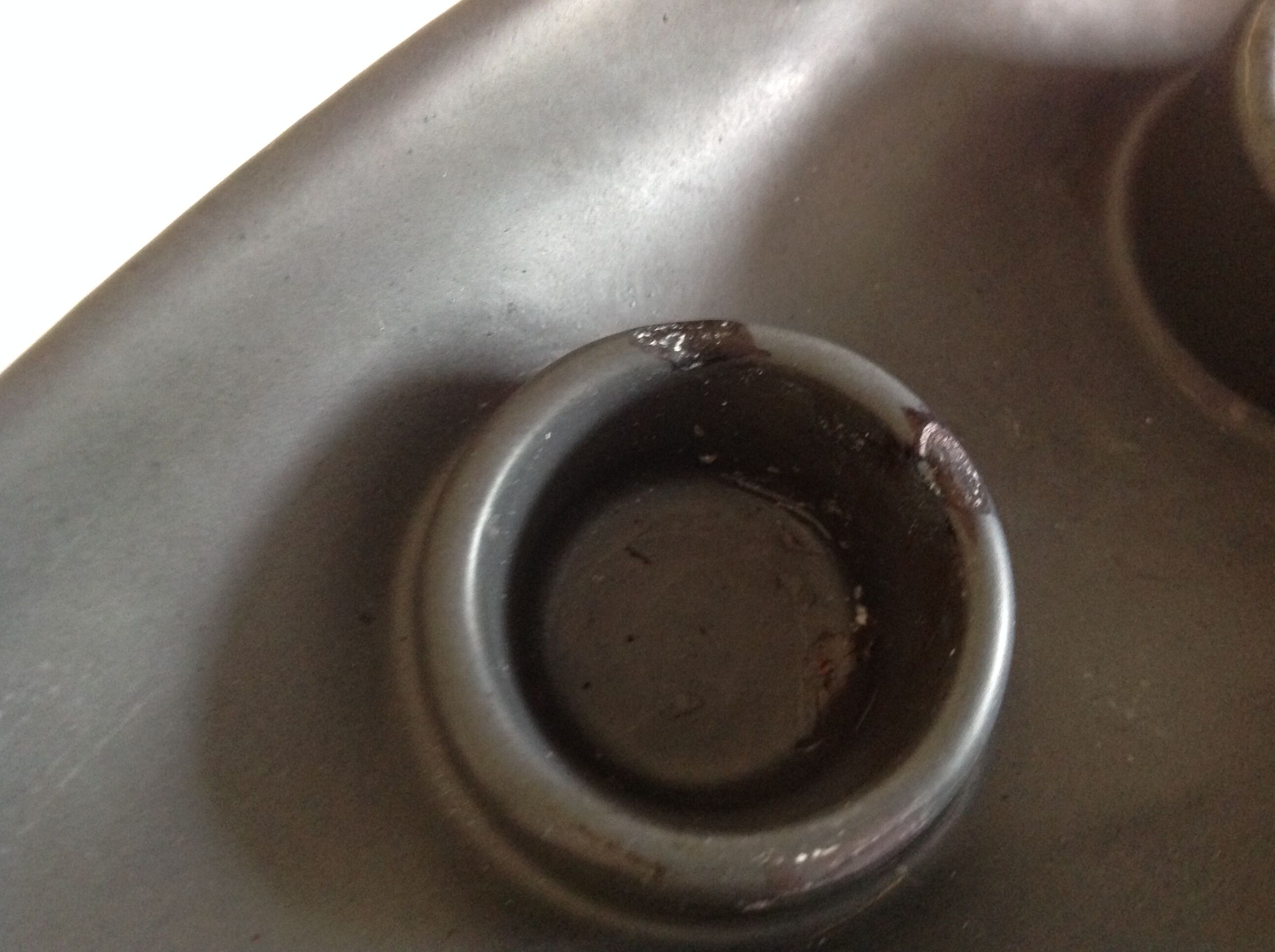 Chandelier in anthracite cermal style Scandinavian / vintage 50-60s