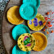 Set of 8 mismatched antique majolica plates