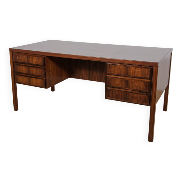 Bureau indépendant Mid-Century modèle 77 en teck d'Omann Jun, années 1960