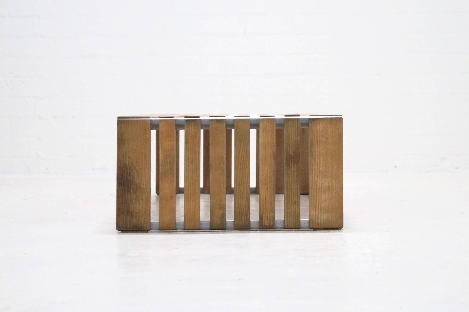 Wood slat bench Walter Antonis for Arspect 1970's