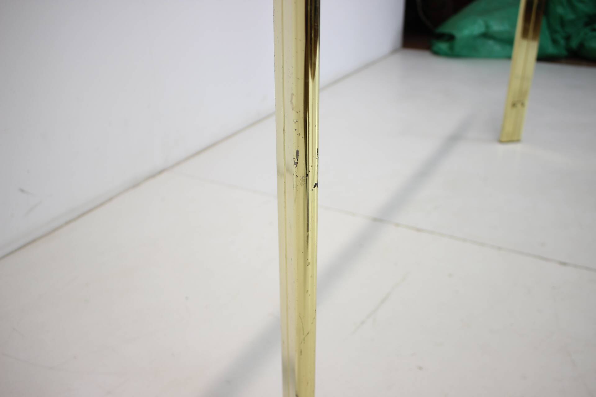 Midcentury brass and glass dining table, germany 1970s