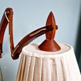 Scandinavian wall lamp scissors in teak, 1960s.