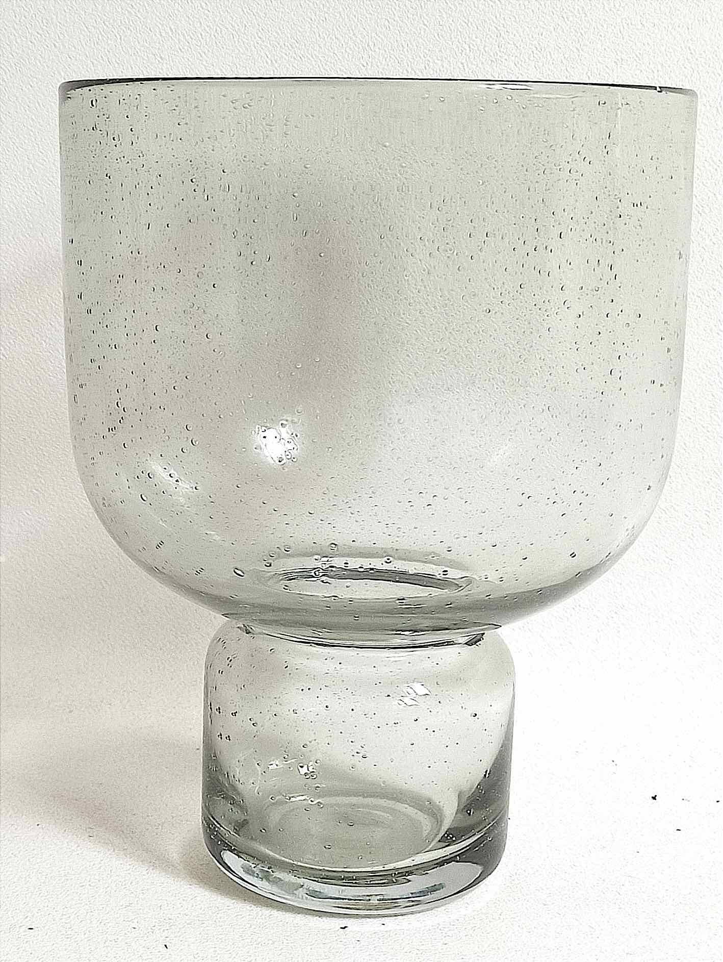 Bubble glass cup from the 70s, height 23 cm