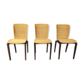Vintage libra chairs from Christian Werner rattan chair Roset Line