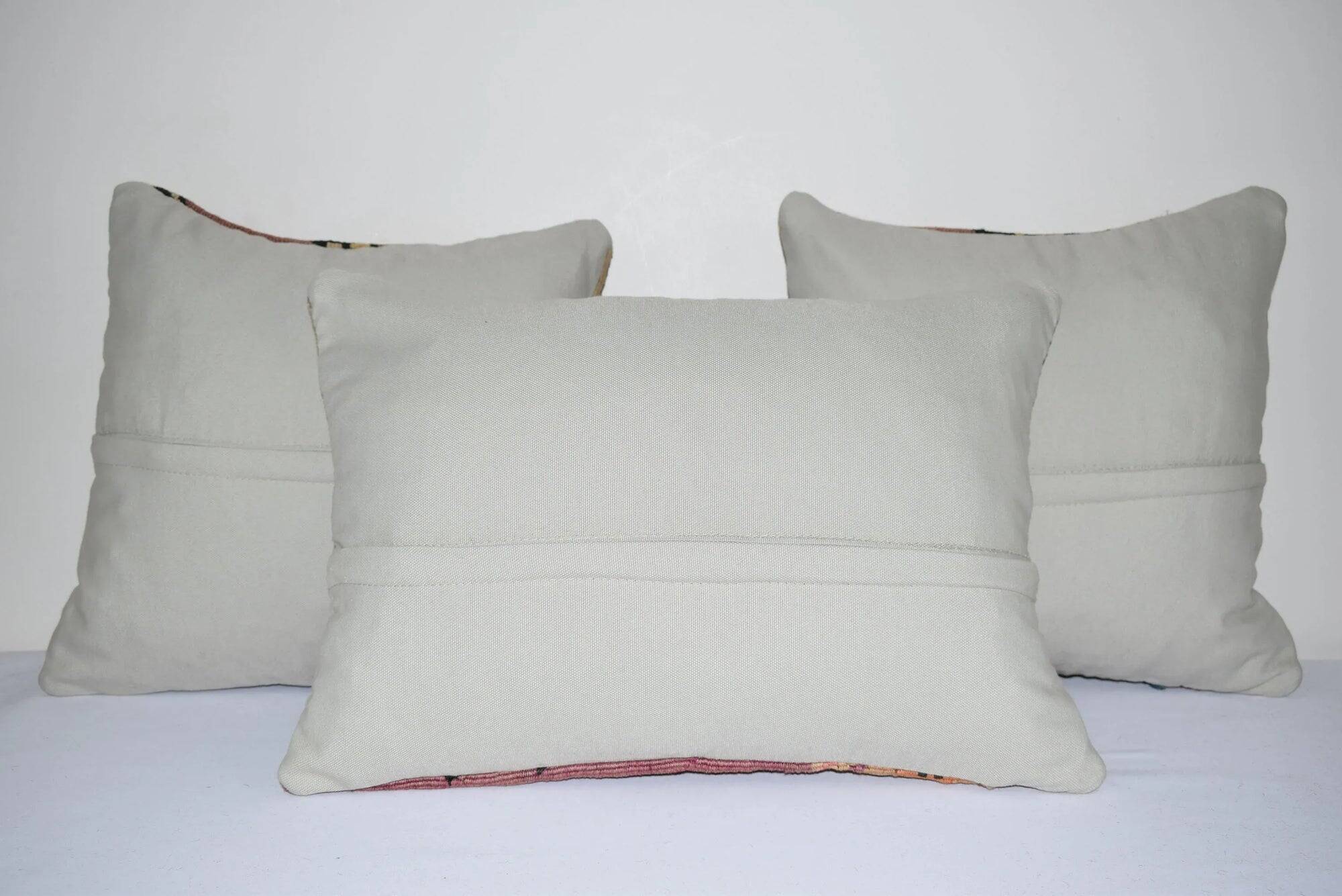 Set of 2 vintage kilim cushion covers 41x41 cm