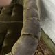 Vintage toad sofa from the 50s-60s in green velvet