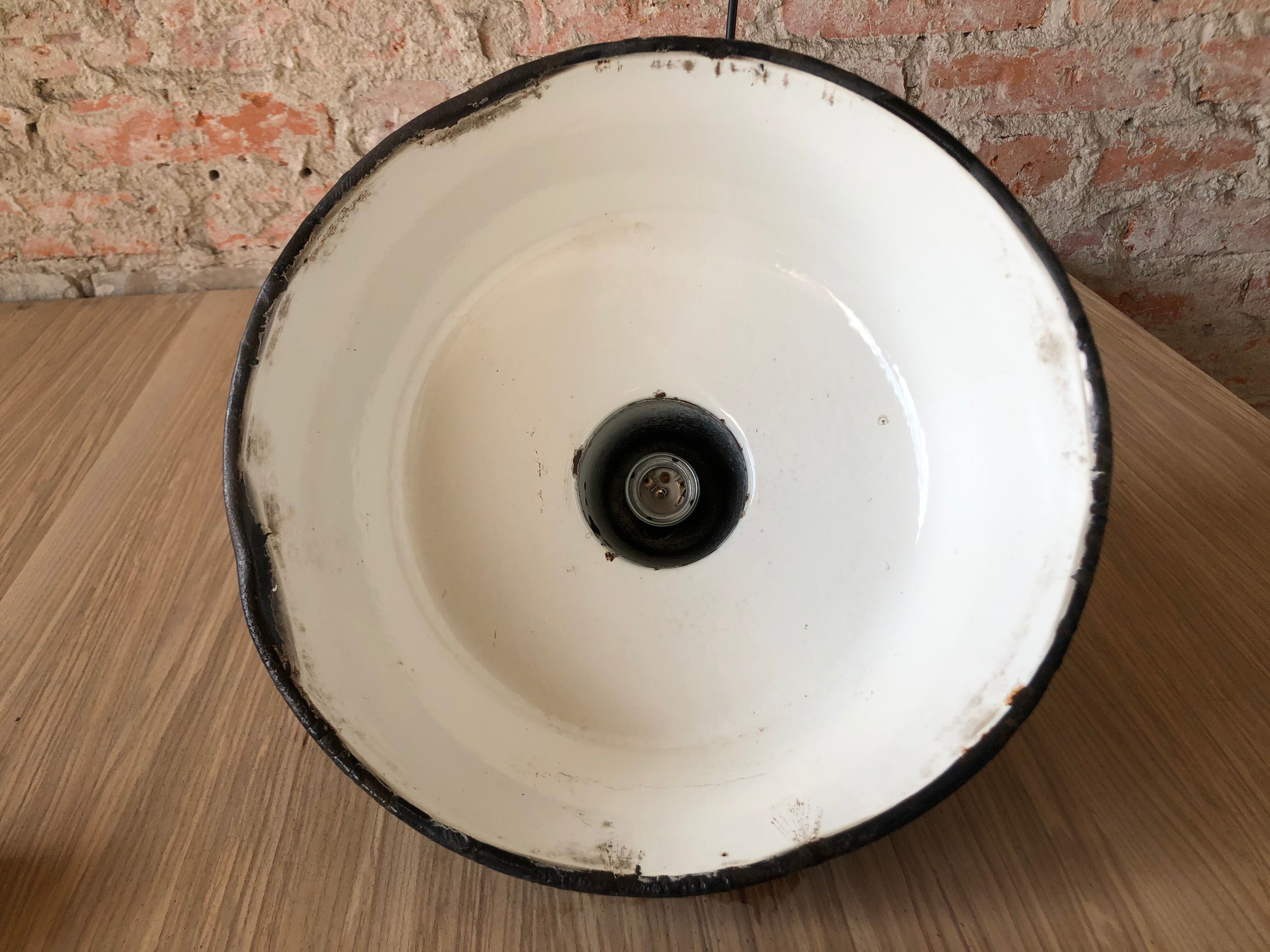 Industrial factory ceiling lamp from Wikasy a23, 1960s