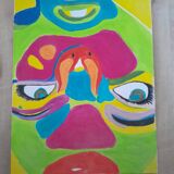 Contemporary pop face canvas