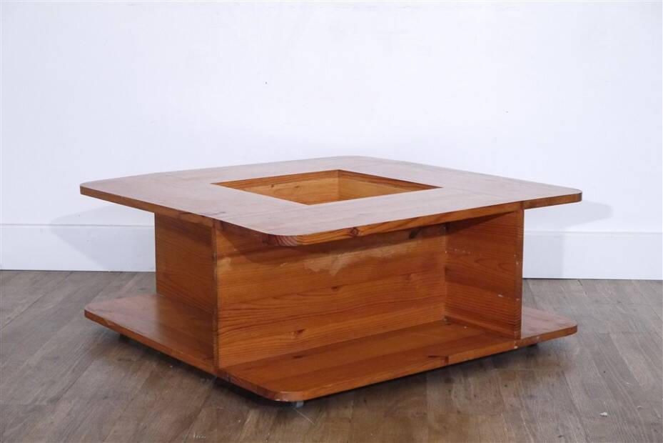 Vintage wooden coffee table 1970