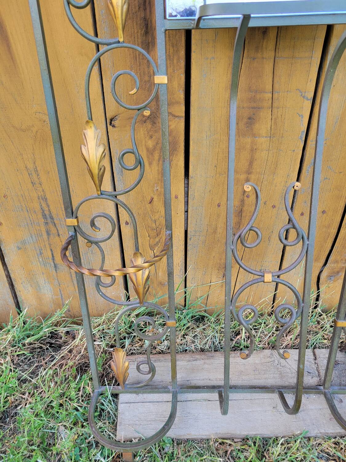 Art Deco 1930s wrought iron coat rack and hat stand