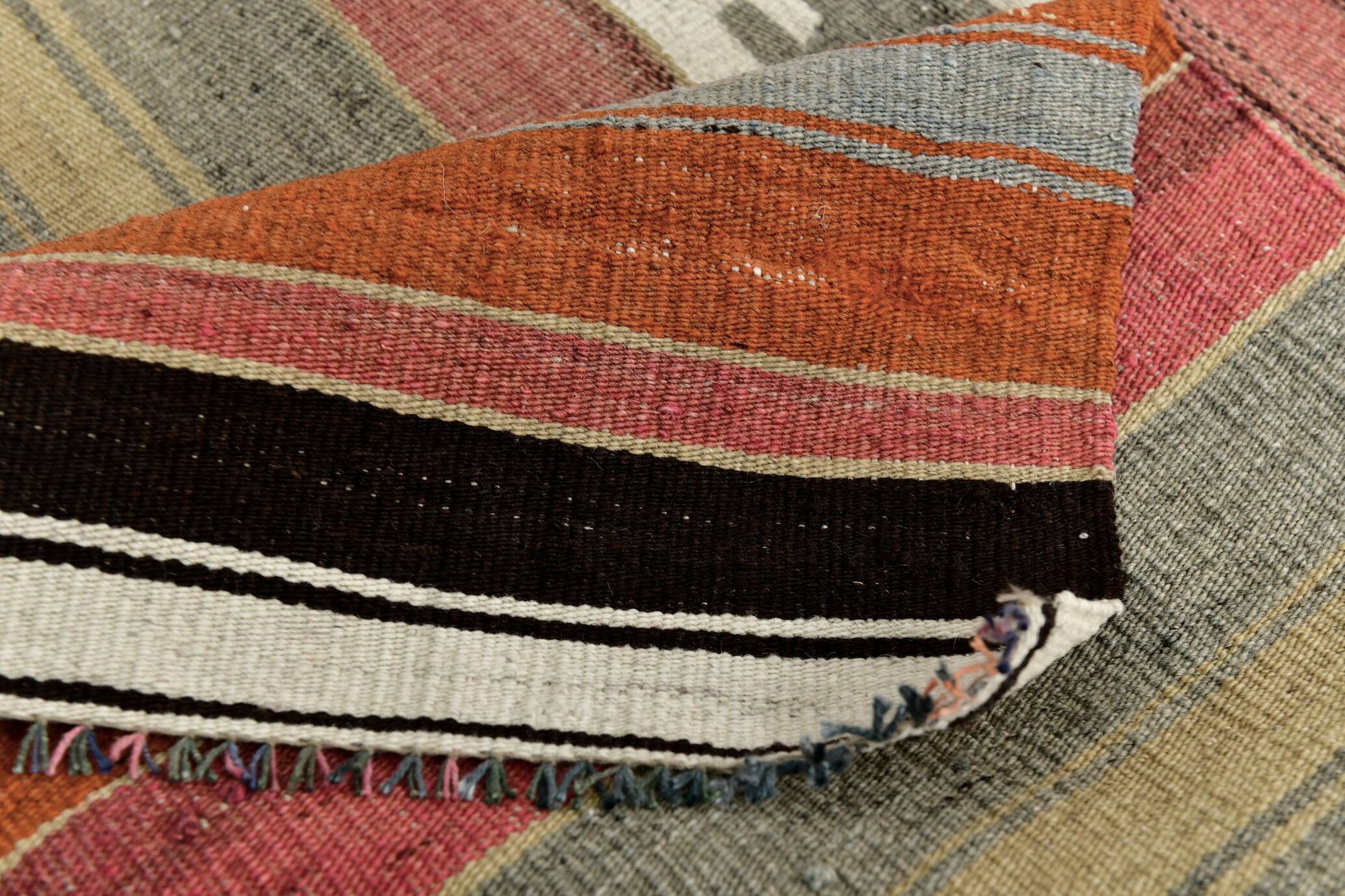 Red & Brown Turkish Kilim Rug 140x243Cm SK 35178