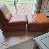 Heater and its vintage footrest rock bobois
