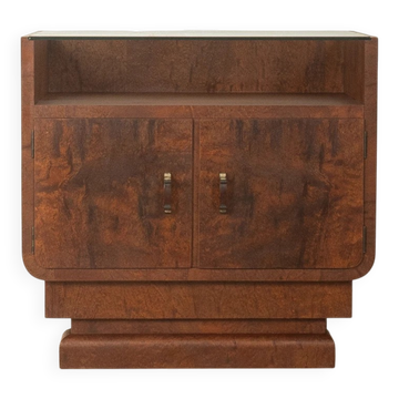 Expressive Art Deco chest of drawers with root wood veneer, Germany, 1930s