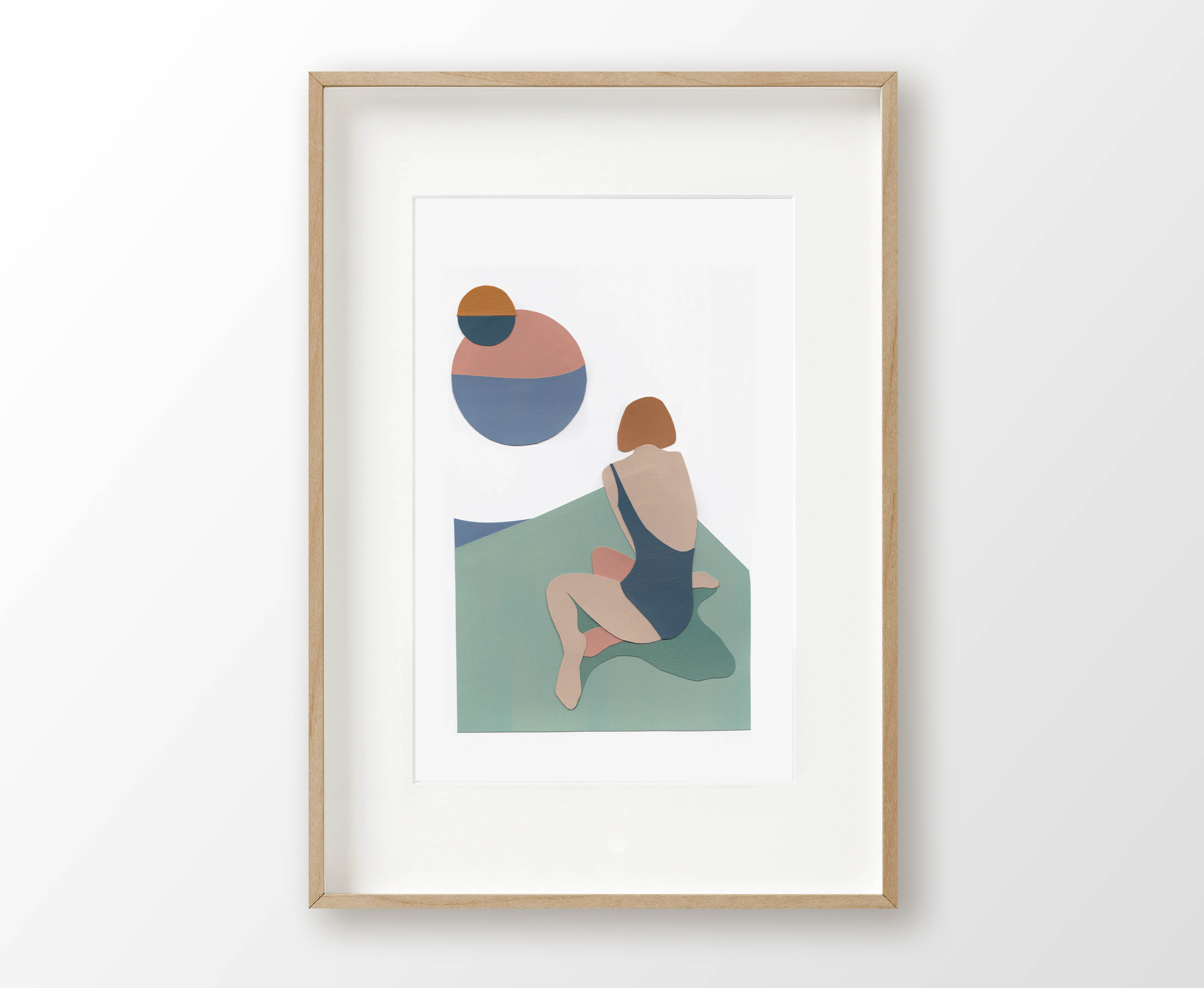 Ginger - Original Collage painting A4
